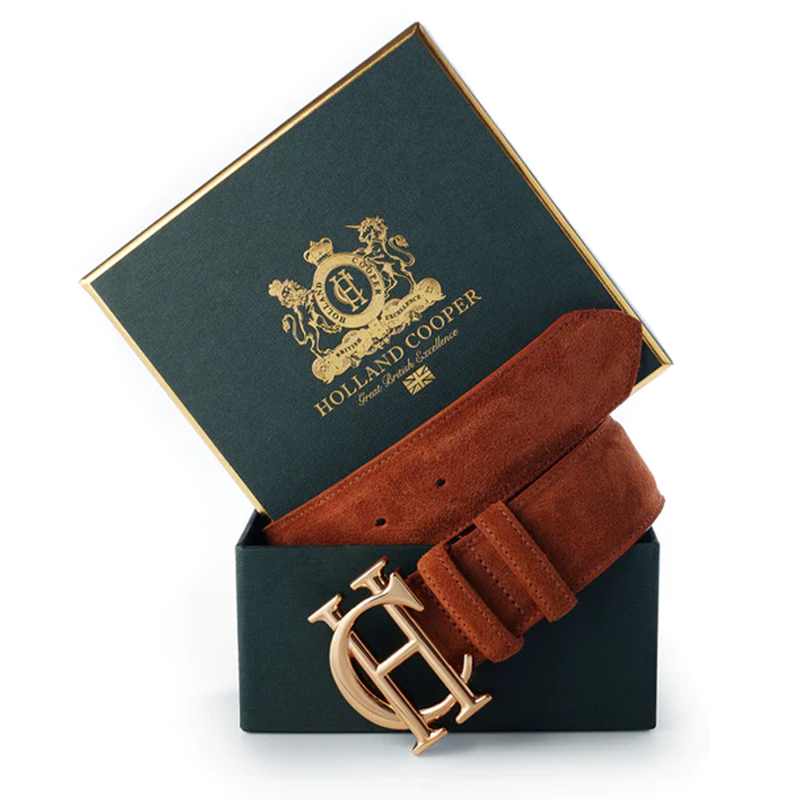 Holland Cooper HC Classic Suede Belt - Tan-1